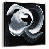 Geometric Abstract Wall Decor – Monochrome Energy Flow