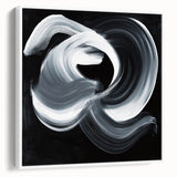 Geometric Abstract Wall Decor – Monochrome Energy Flow