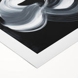 Geometric Abstract Wall Decor – Monochrome Energy Flow