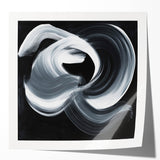 Geometric Abstract Wall Decor – Monochrome Energy Flow