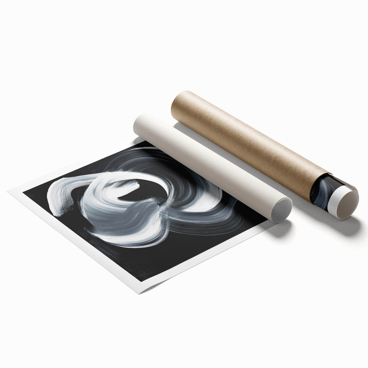 Geometric Abstract Wall Decor – Monochrome Energy Flow