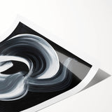 Geometric Abstract Wall Decor – Monochrome Energy Flow