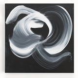 Geometric Abstract Wall Decor – Monochrome Energy Flow