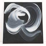 Geometric Abstract Wall Decor – Monochrome Energy Flow