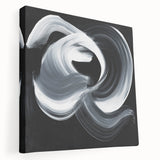 Geometric Abstract Wall Decor – Monochrome Energy Flow