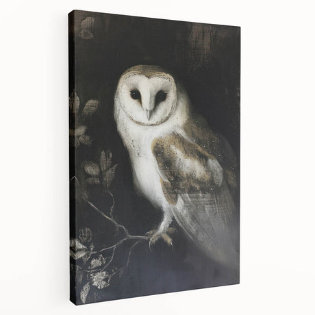 Stretched canvas artwork showcasing a vibrant animal design with rich colors, viewed from the side, perfect for home decor and art enthusiasts.