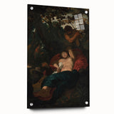 Baroque Scene of Sleeping Nymph and Watcher - Classic Art