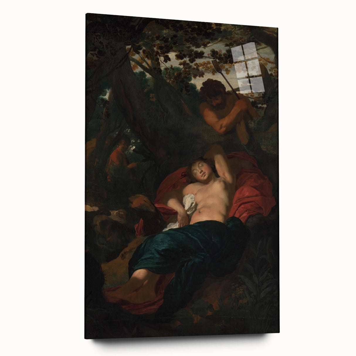 Baroque Scene of Sleeping Nymph and Watcher - Classic Art