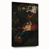 Baroque Scene of Sleeping Nymph and Watcher - Classic Art