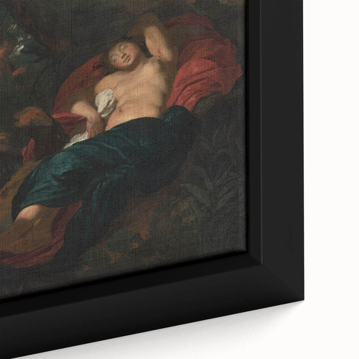 Baroque Scene of Sleeping Nymph and Watcher - Classic Art