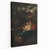 Baroque Scene of Sleeping Nymph and Watcher - Classic Art