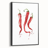 Black and white framed canvas featuring vintage poster art of assorted fruits, ideal for bedroom wall decor.