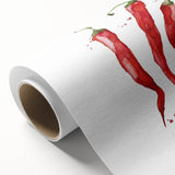 Art deco poster of colorful fruits on rolled canvas, suitable as nursery wall art or dining room decor.