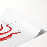 Extra large wall art featuring line art flowers in black on white, rolled print, ideal for large living room decor.