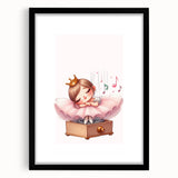 Musical Ballerina Princess Print - Nursery Wall Art