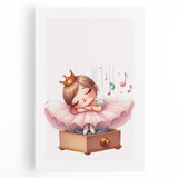 Musical Ballerina Princess Print - Nursery Wall Art