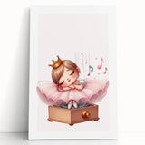Musical Ballerina Princess Print - Nursery Wall Art