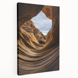 Vibrant stretched canvas artwork depicting a stunning landscape of canyons, showcasing rich earthy tones and intricate details, perfect for home décor or art lovers.