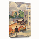 Modern Wall Art - Colorful Provincial Street Scene - Contemporary Art Print