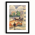 Modern Wall Art - Colorful Provincial Street Scene - Contemporary Art Print