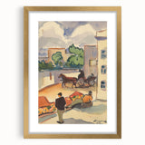 Modern Wall Art - Colorful Provincial Street Scene - Contemporary Art Print