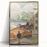 Modern Wall Art - Colorful Provincial Street Scene - Contemporary Art Print