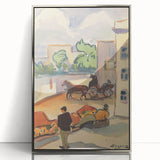 Modern Wall Art - Colorful Provincial Street Scene - Contemporary Art Print