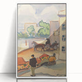 Modern Wall Art - Colorful Provincial Street Scene - Contemporary Art Print