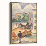 Modern Wall Art - Colorful Provincial Street Scene - Contemporary Art Print