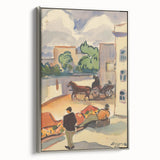 Modern Wall Art - Colorful Provincial Street Scene - Contemporary Art Print