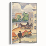 Modern Wall Art - Colorful Provincial Street Scene - Contemporary Art Print