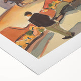 Modern Wall Art - Colorful Provincial Street Scene - Contemporary Art Print