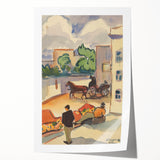 Modern Wall Art - Colorful Provincial Street Scene - Contemporary Art Print