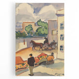 Modern Wall Art - Colorful Provincial Street Scene - Contemporary Art Print