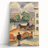 Modern Wall Art - Colorful Provincial Street Scene - Contemporary Art Print