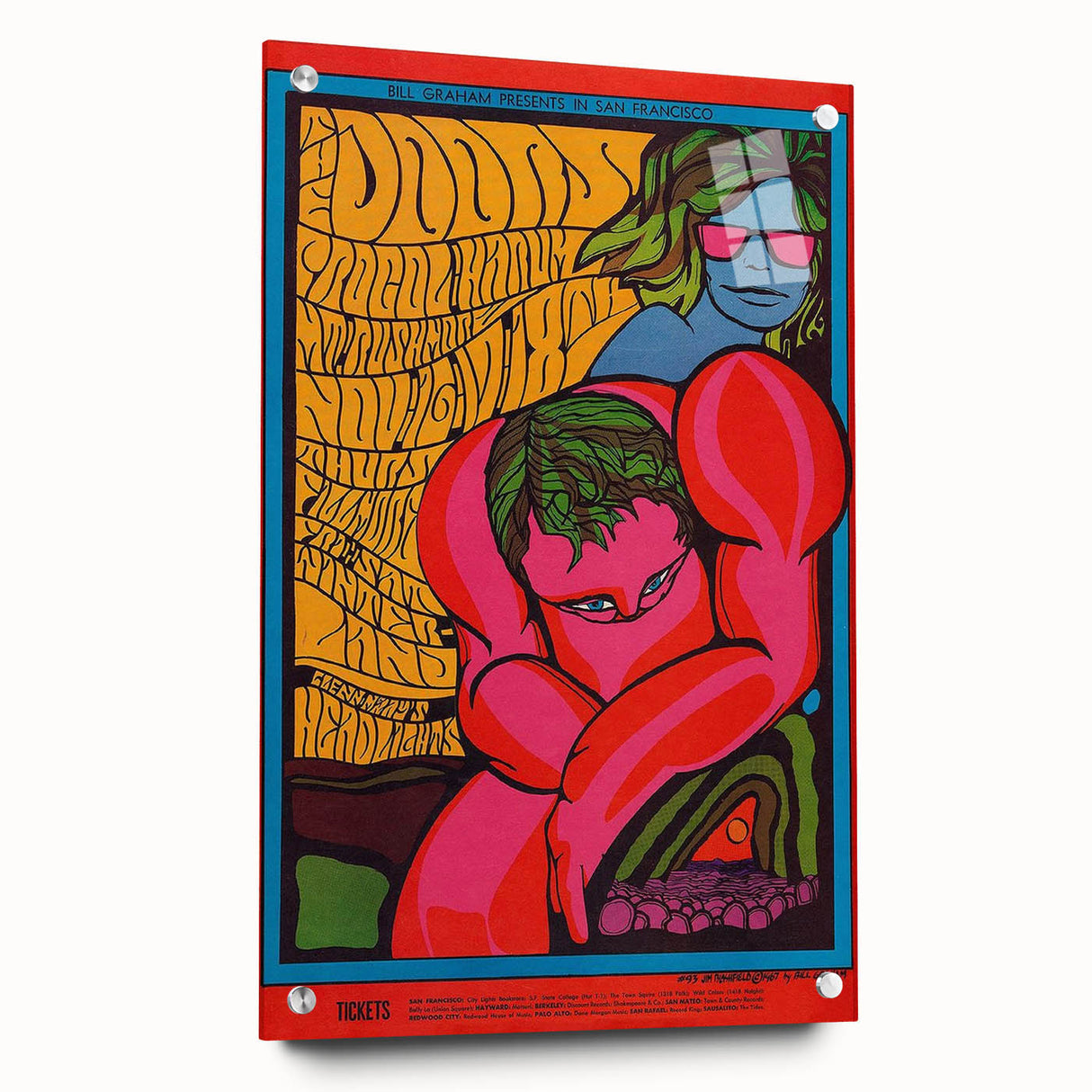 The Doors 1967 Concert Poster - Vintage Psychedelic Art