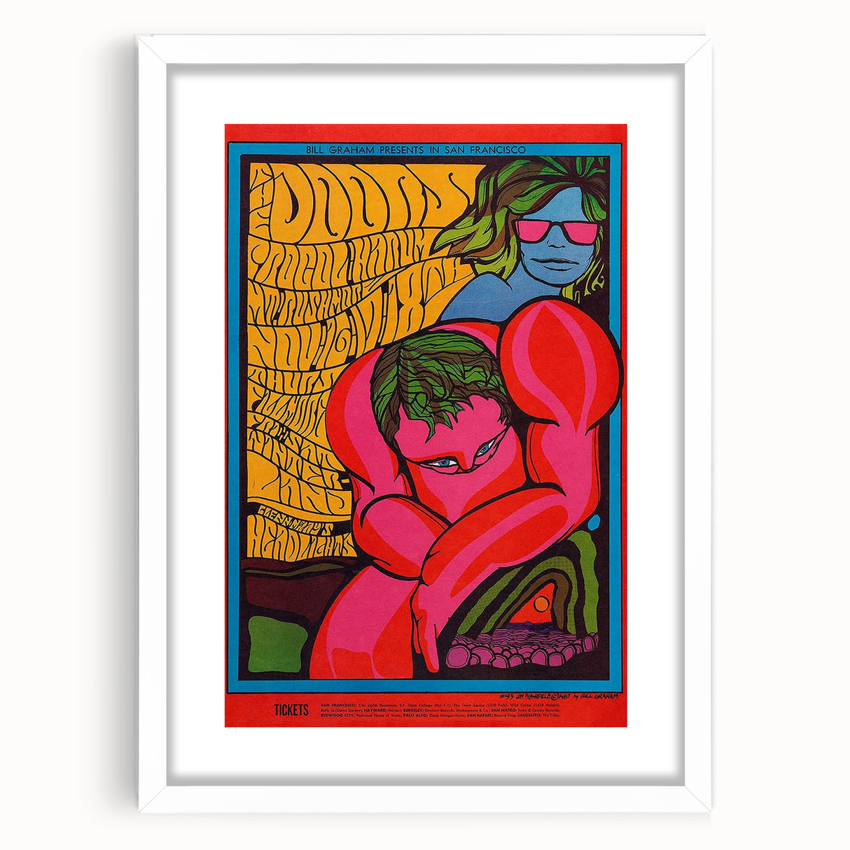 The Doors 1967 Concert Poster - Vintage Psychedelic Art