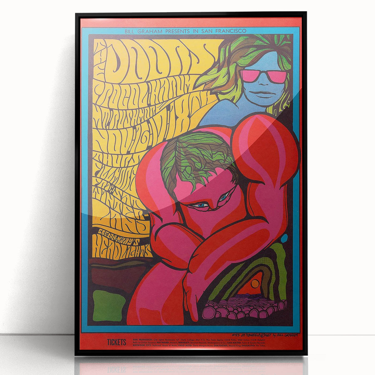 The Doors 1967 Concert Poster - Vintage Psychedelic Art