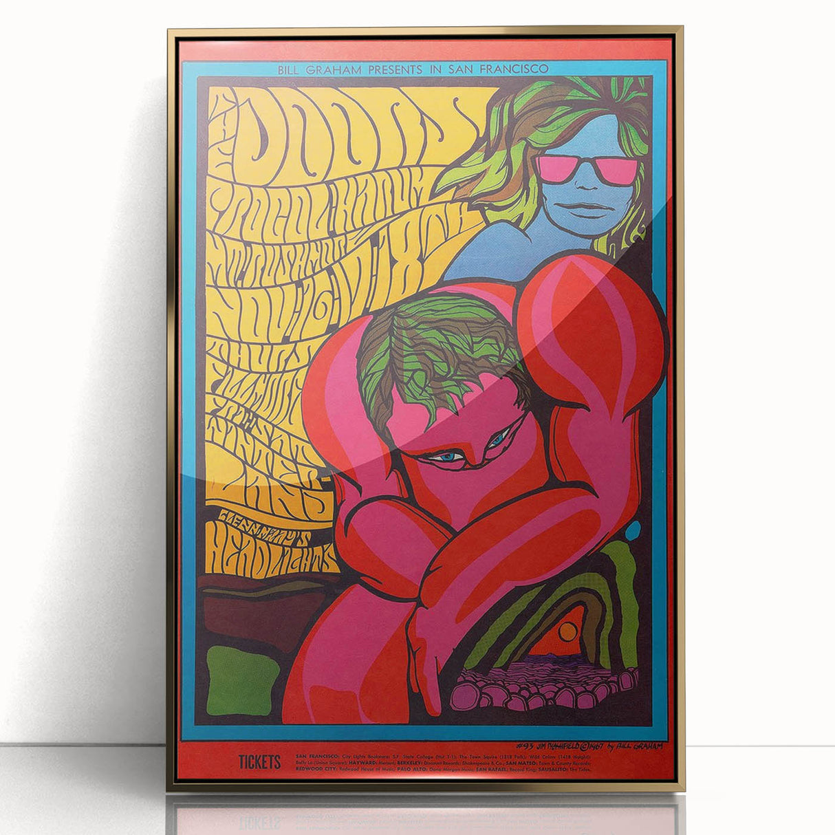 The Doors 1967 Concert Poster - Vintage Psychedelic Art