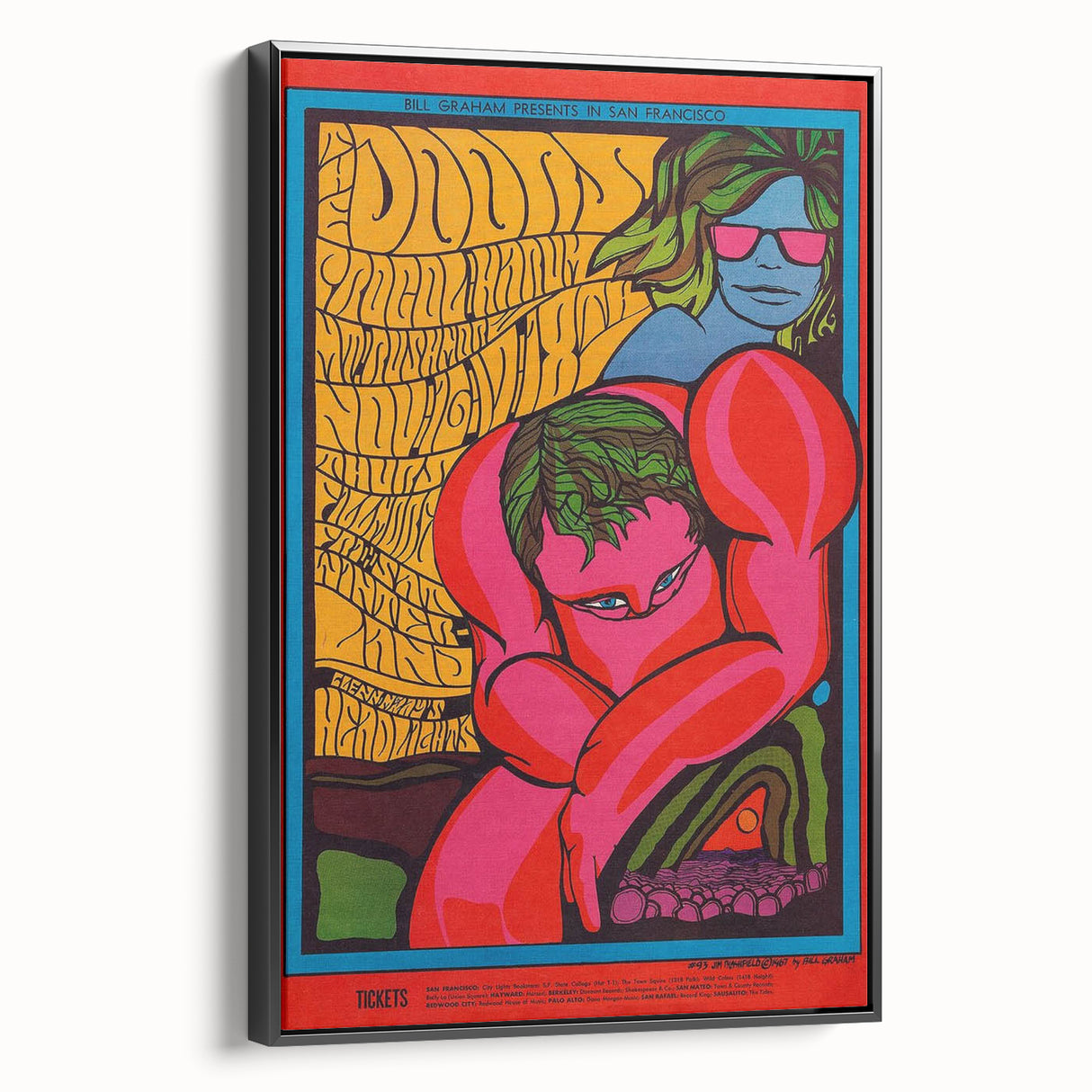 The Doors 1967 Concert Poster - Vintage Psychedelic Art