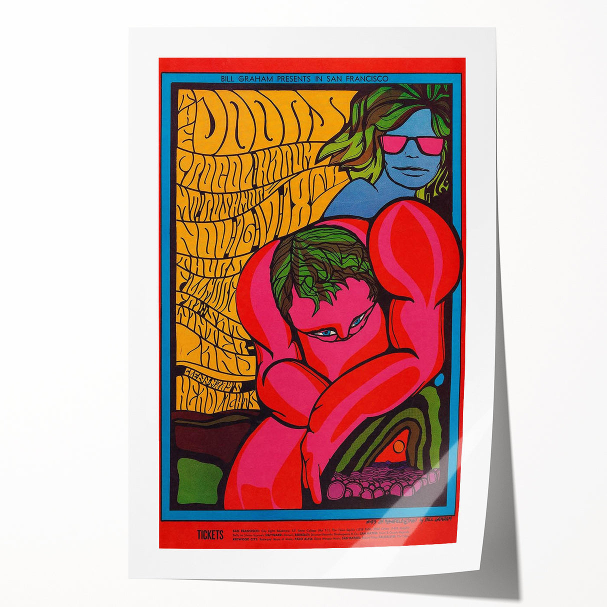 The Doors 1967 Concert Poster - Vintage Psychedelic Art