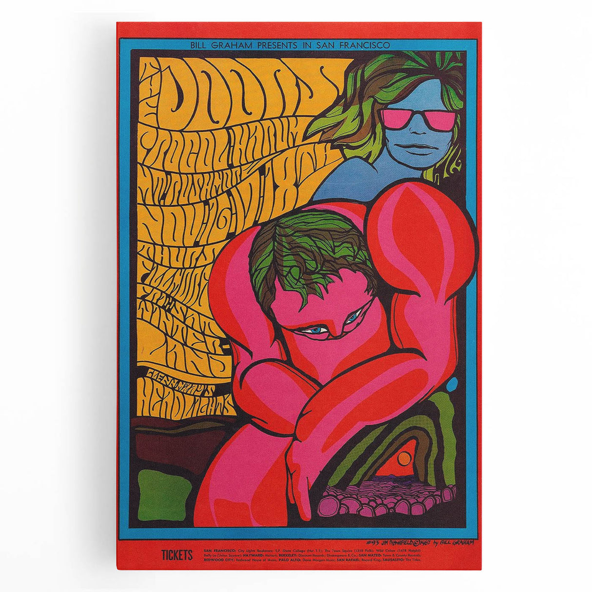 The Doors 1967 Concert Poster - Vintage Psychedelic Art