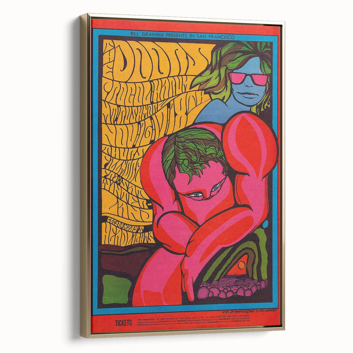 The Doors 1967 Concert Poster - Vintage Psychedelic Art