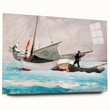 Stowing Sail Nautical Realism Art Print - Winslow Homer Maritime Canvas