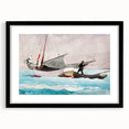 Stowing Sail Nautical Realism Art Print - Winslow Homer Maritime Canvas