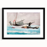 Stowing Sail Nautical Realism Art Print - Winslow Homer Maritime Canvas