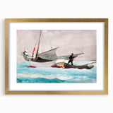 Stowing Sail Nautical Realism Art Print - Winslow Homer Maritime Canvas
