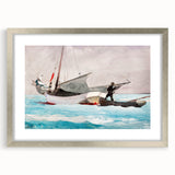 Stowing Sail Nautical Realism Art Print - Winslow Homer Maritime Canvas