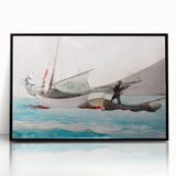 Stowing Sail Nautical Realism Art Print - Winslow Homer Maritime Canvas