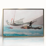 Stowing Sail Nautical Realism Art Print - Winslow Homer Maritime Canvas